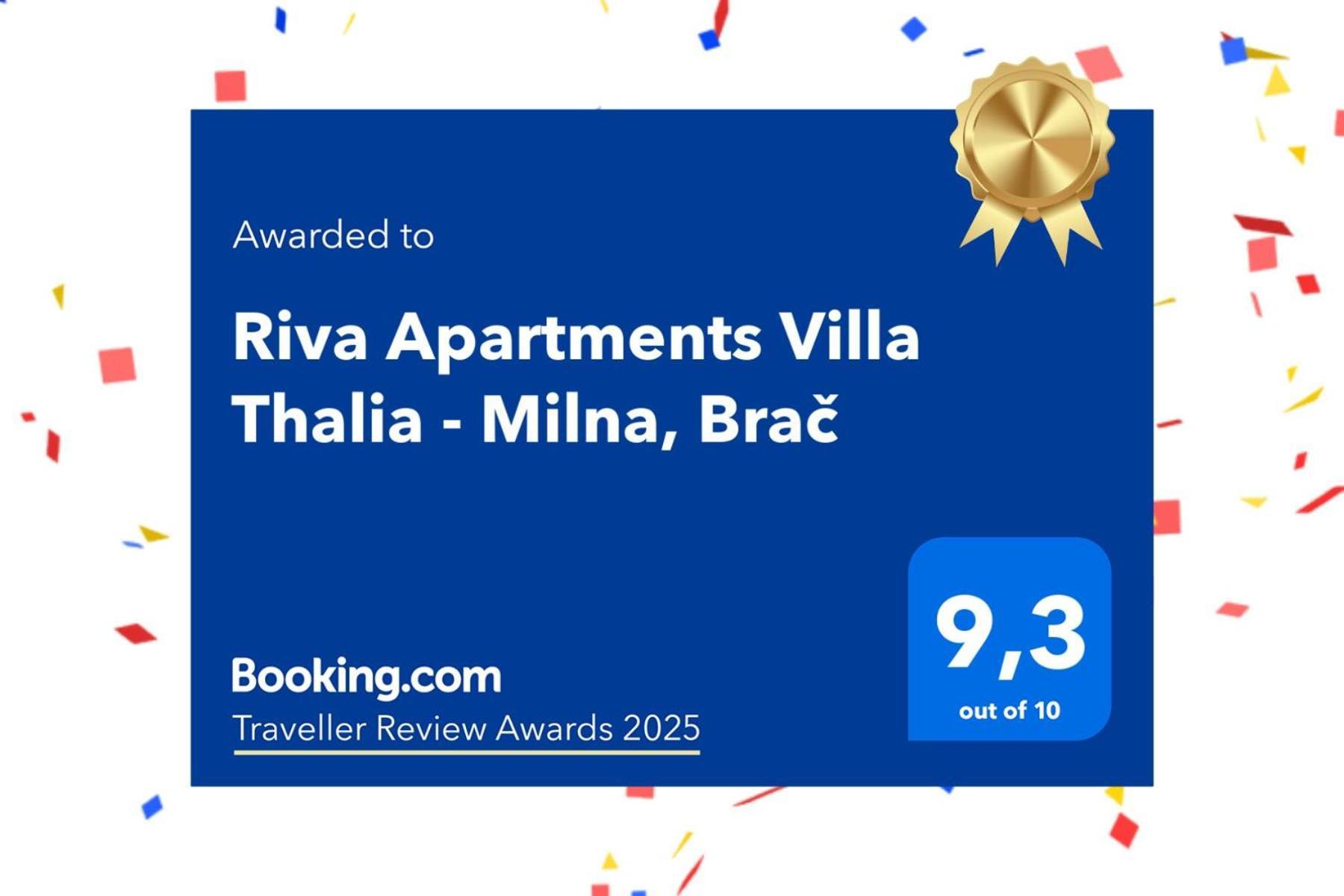 Riva Apartments Villa Thalia - Milna, Brac Milna  Ngoại thất bức ảnh